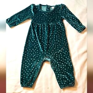 Cat and jack baby girl velvet jumpsuit 12 Months